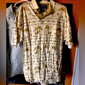 Mens Wrangler western polo XL